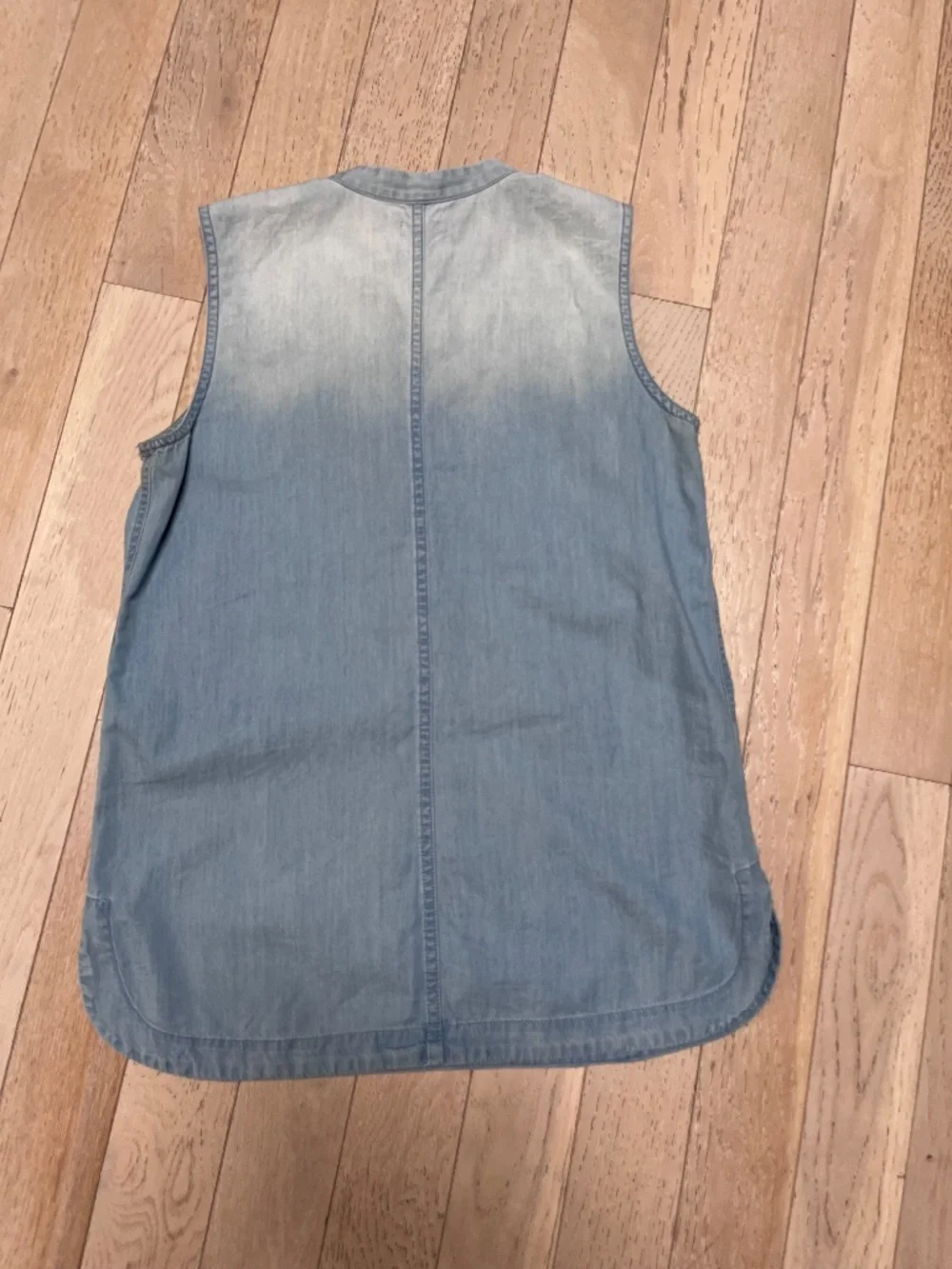 J. Crew Blue Denim Chambray Cotton Sleeveless Blouse Tunic  Women’s Size 0